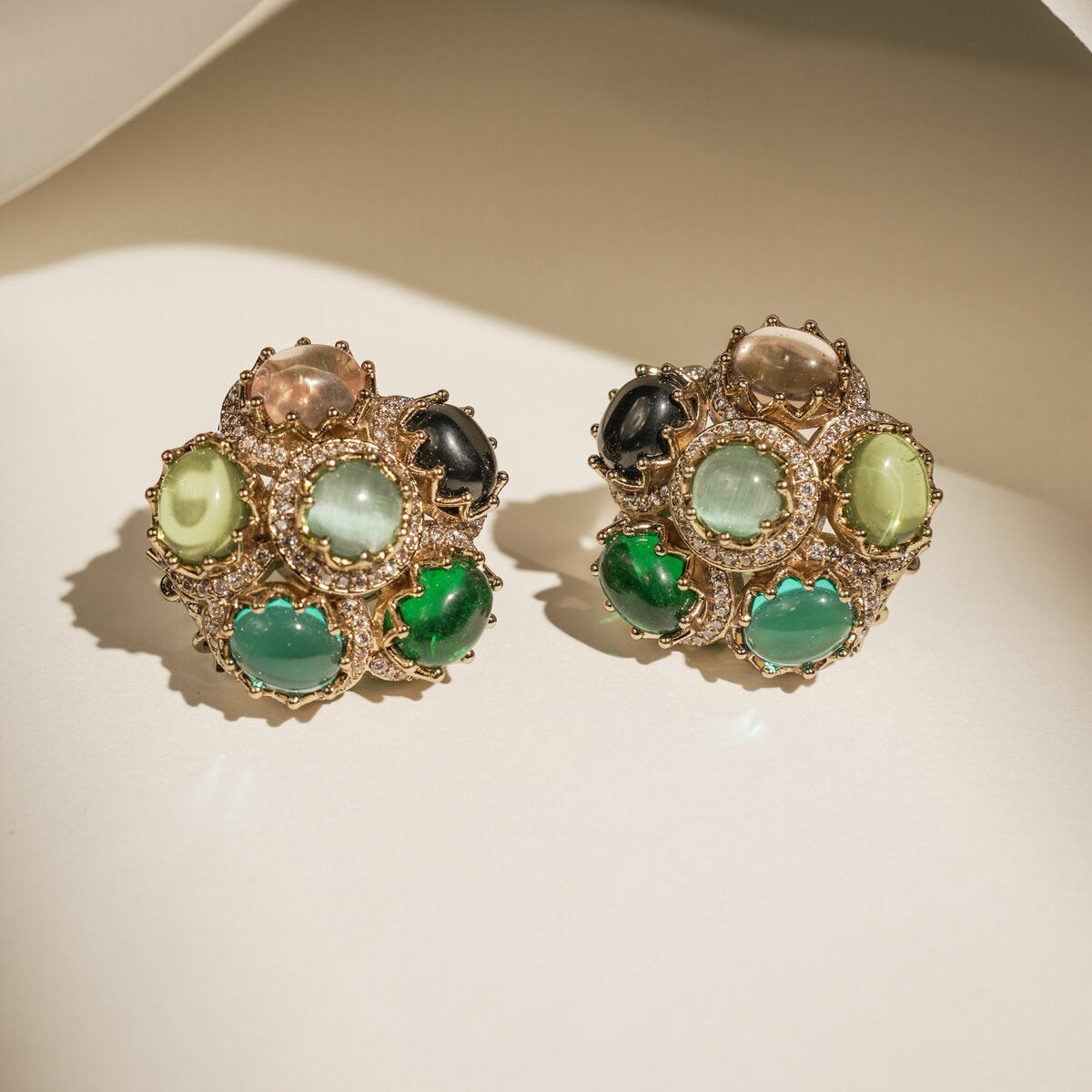 MULTI COLOURED FLORETTE- GREEN